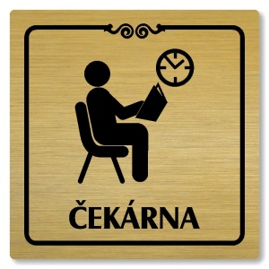 Čekárna, 80x80mm, zlatá, Texas